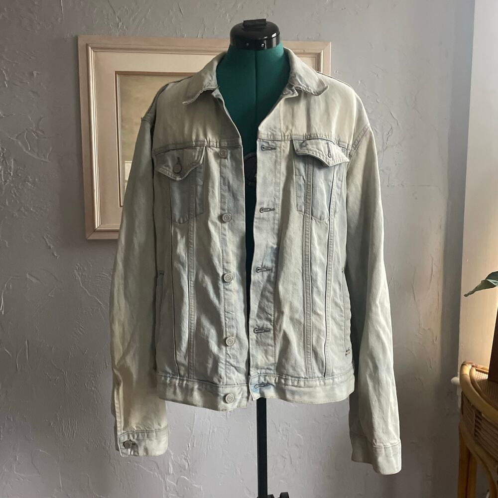 GAP Denim Gap 4 Good Bleached Jean Jacket Summer Festival Beach Indie Burnout L